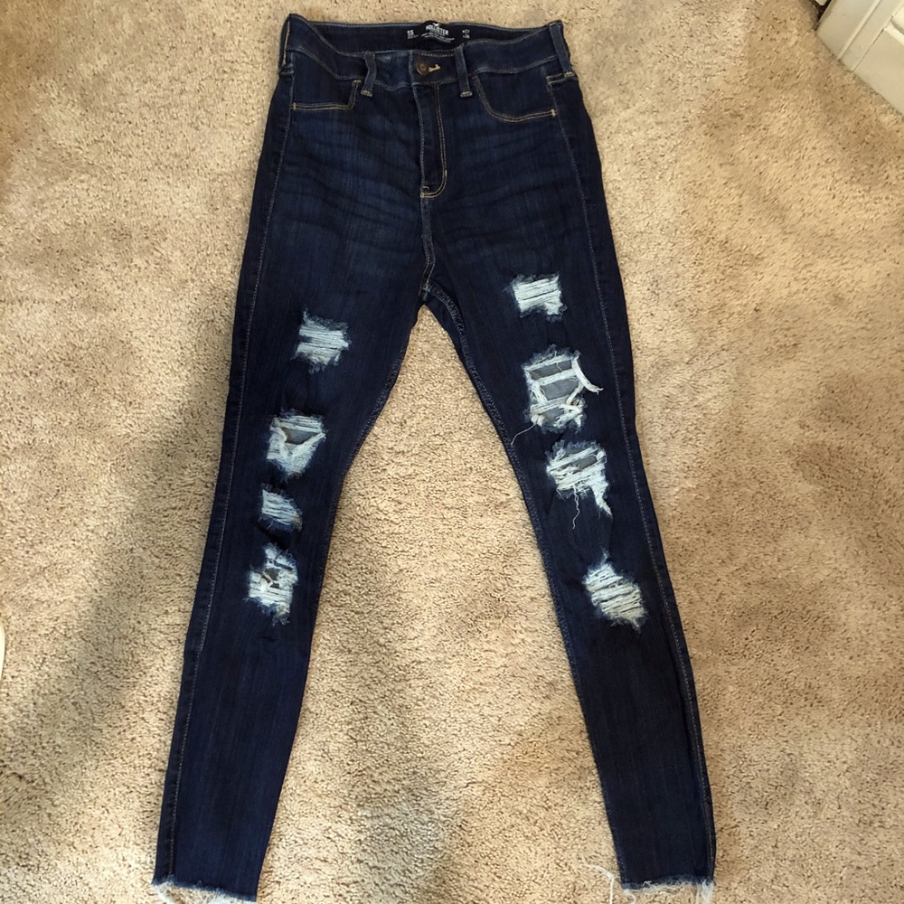 Hollister Curvy high rise ripped jeans